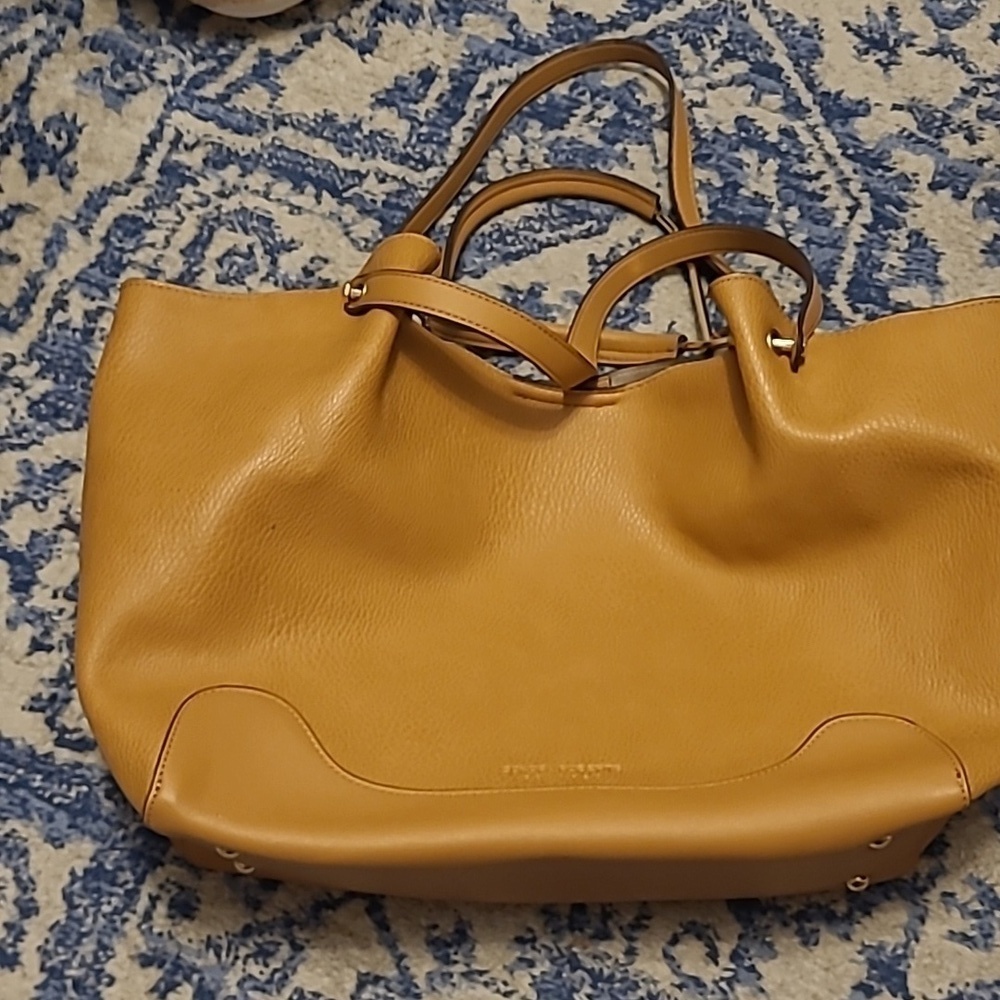 Sondra Roberts squared tan purse